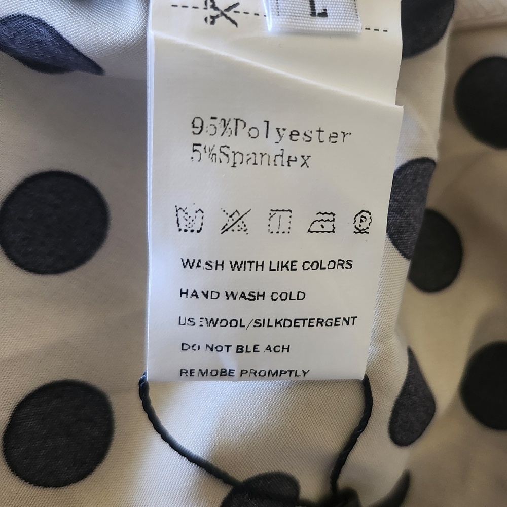 Retro Stage Polka Dot Midi Dress Sz L NWT PinUp Retro - Picture 7 of 7